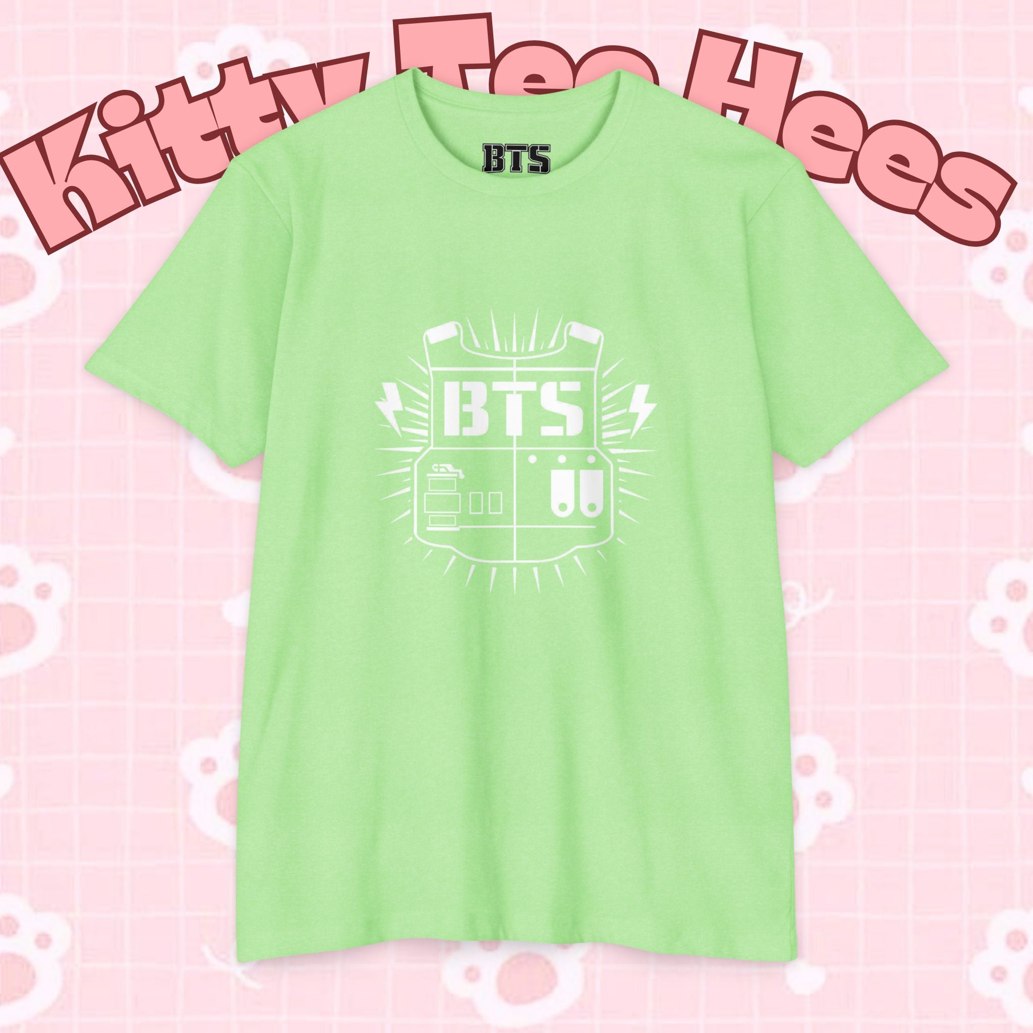 Custom BTS T-shirt featuring Jungkook, Jimin, V, J-Hope, RM, Suga, Jin, and Bangtan members for K-pop concert 2026.