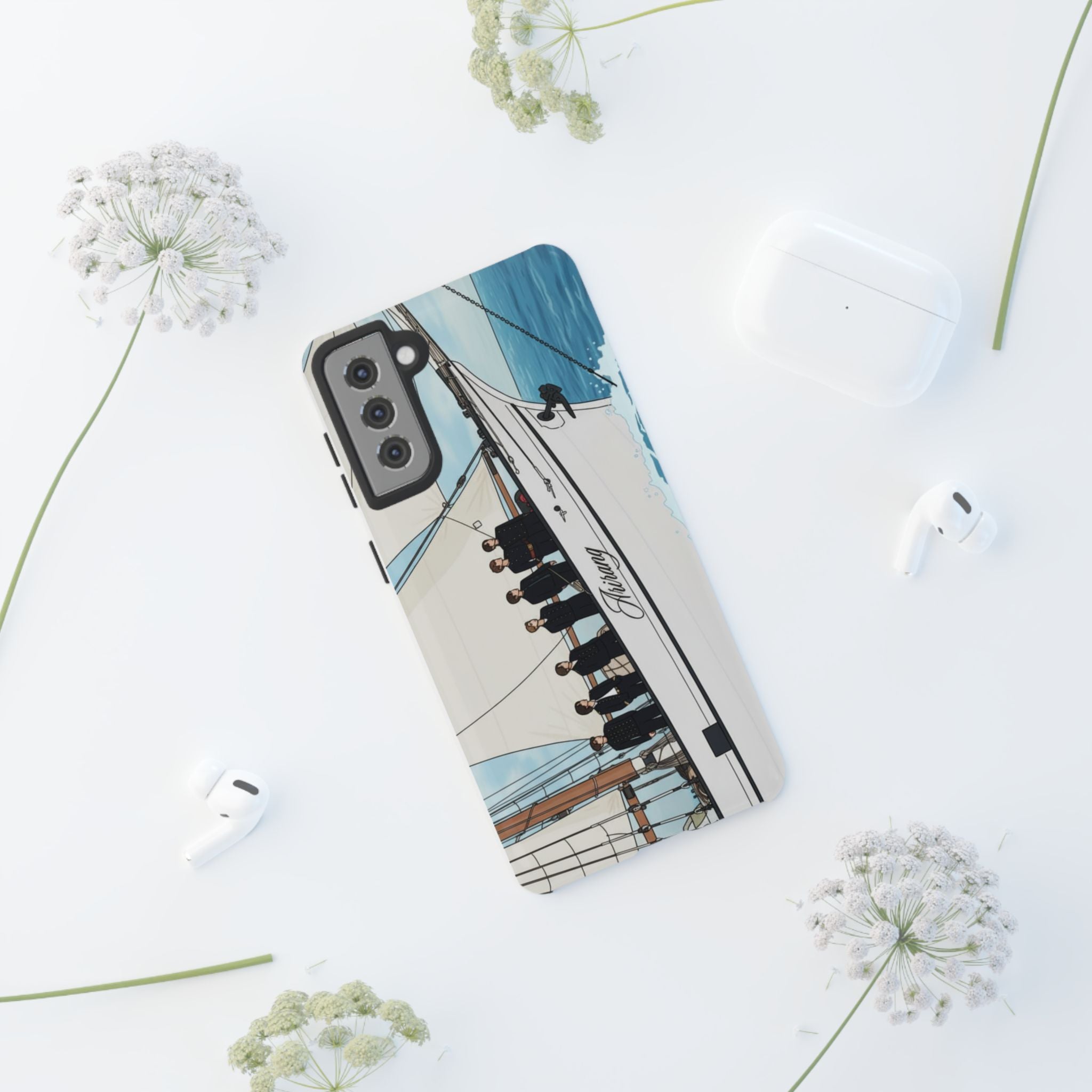 BTS Arirang Swim phone case for iPhone 17 and Samsung, rugged printify concert-themed Bangtan phone case with BTS logo design