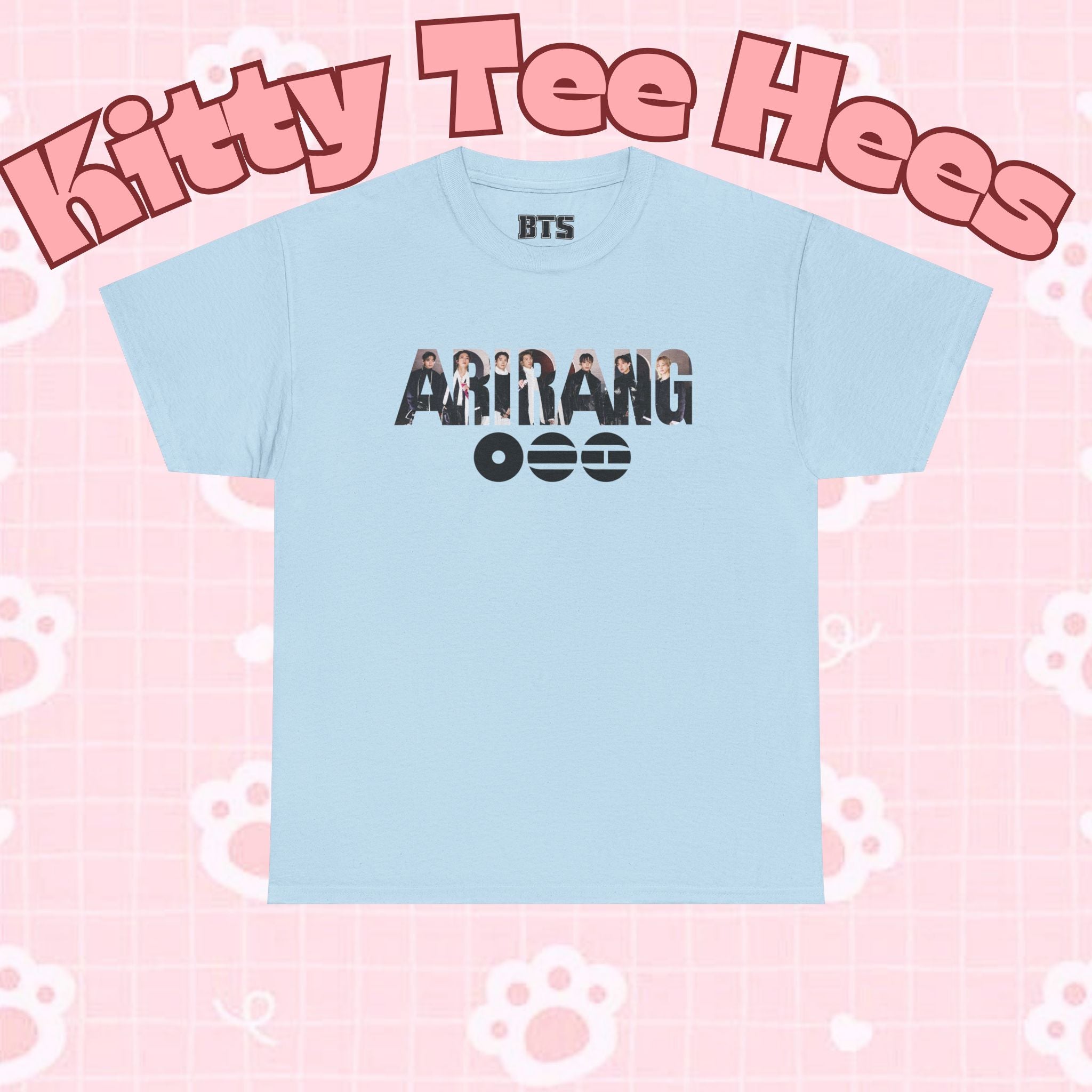 K-Pop inspired BTS concert T-shirt featuring Bangtan Boys graphic design, perfect for BTS world tour fans.
