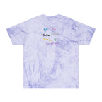 Colorful BTS concert T-shirt featuring rainbow mic and logo design, inspired by K-Pop, printed by Printify.