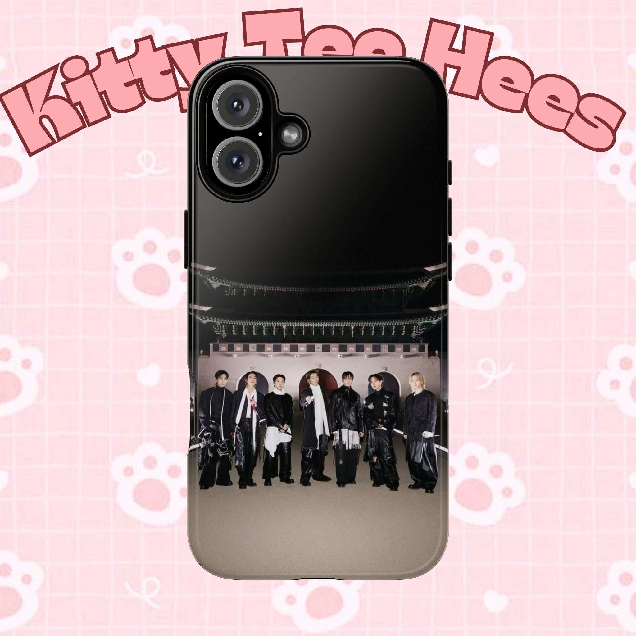 BTS Arirang and Swim comeback themed phone case for iPhone, featuring K-pop BTS design on a durable Printify tough case.