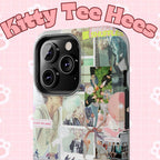 K-Pop BTS collage phone case for iPhone and Samsung with pastel hot air balloon aesthetic and vibrant photo collage design.