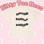 Black and white BTS graphic T-shirt featuring Blood Sweat and Tears print, inspired by K-Pop band BTS, designed by Printify