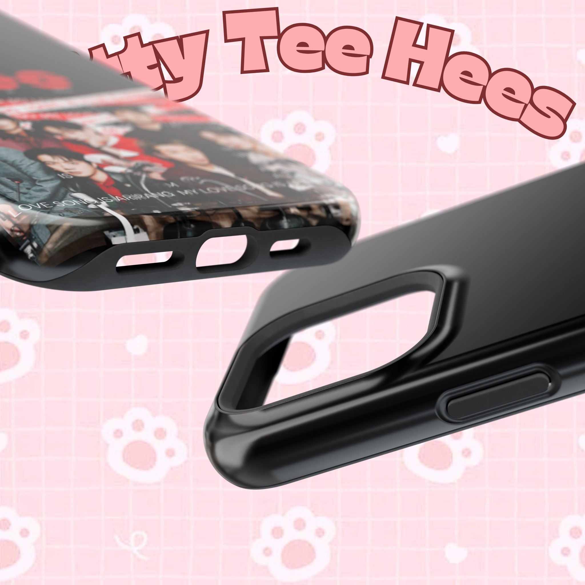 K-Pop BTS Bangtan phone case with concert fanmade design, impact-resistant cover featuring BTS Arirang band photo.