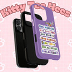 Printify BTS member names phone case featuring Jungkook, Jimin, and Rap Monster on a tough iPhone 17 case design.