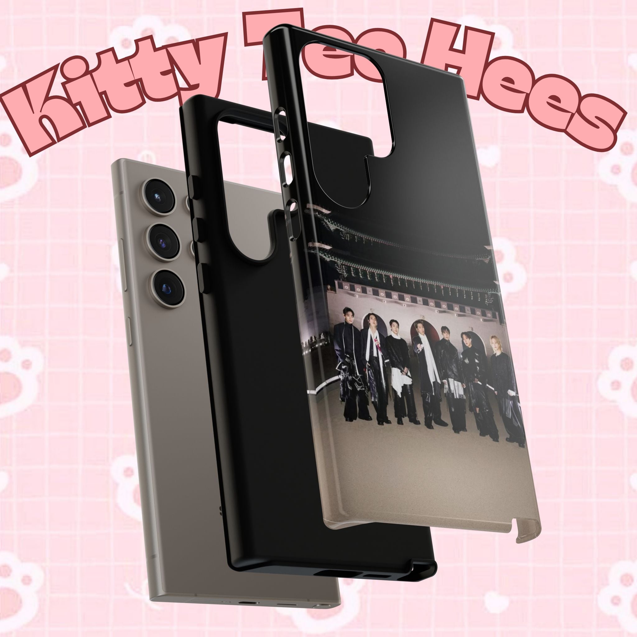 BTS Arirang and Swim comeback themed Samsung phone case with colorful K-pop design, durable Printify tough case for iPhone.