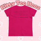 White T-shirt featuring "Merry Go Round" BTS Arirang 2026 album carousel sketch and lyric script back print, by Printify.