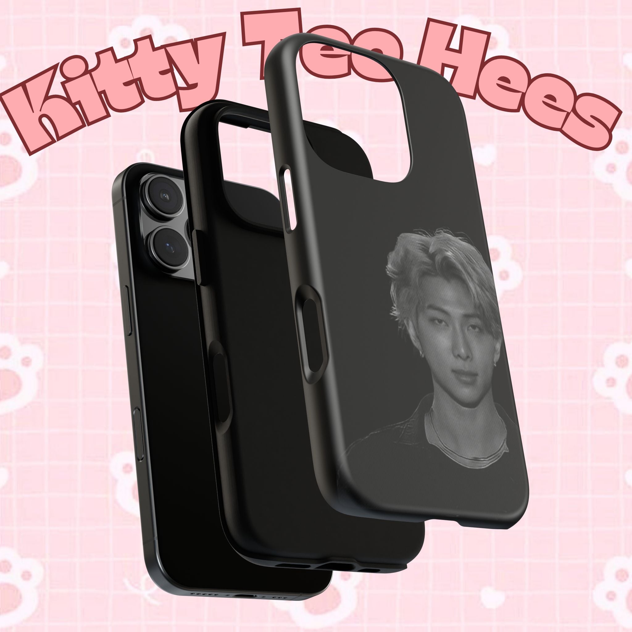 Namjoon BTS concert-themed iPhone case by Printify, durable phone protector with vibrant design featuring BTS imagery.