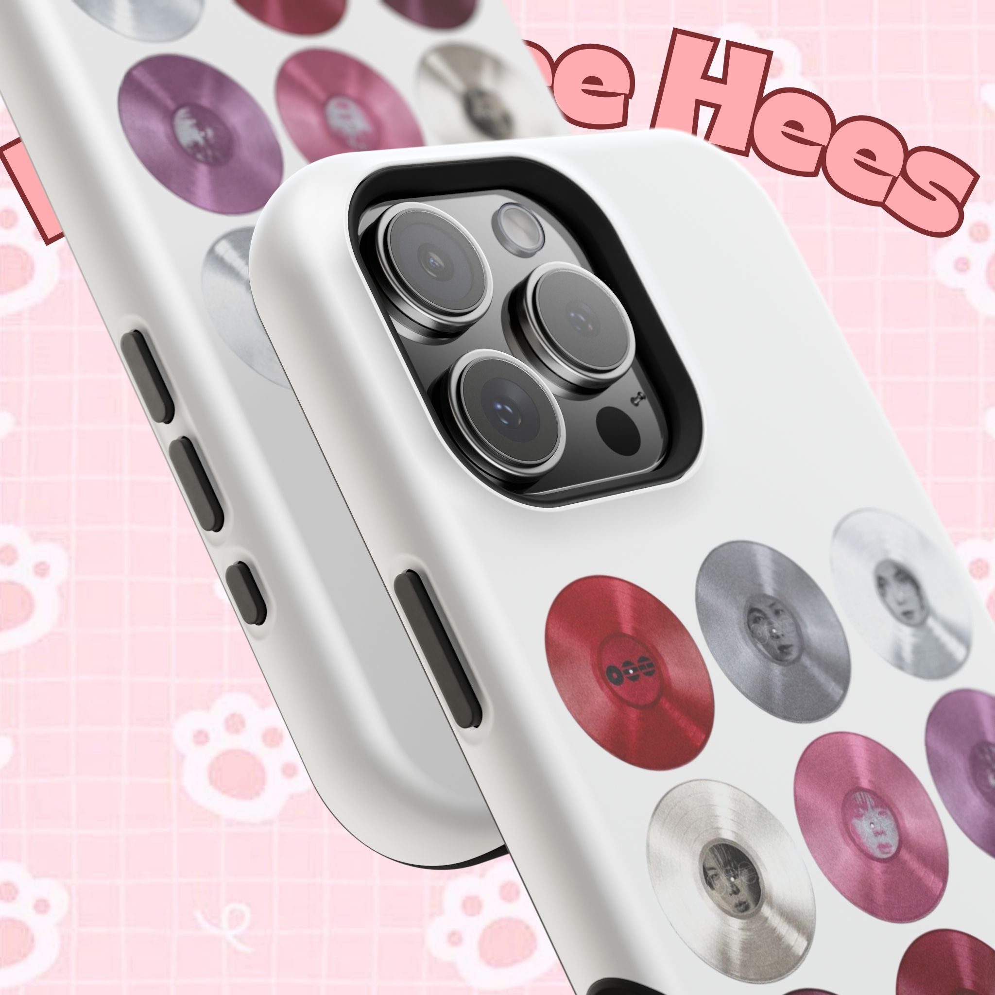 Printify BTS Arirang vinyl record grid phone case featuring impact-resistant design with fan merch-inspired artwork.