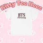 BTS Arirang T-shirt with Korean Hangul print, featuring BTS world tour and comeback design, casual concert fit, Printify brand.