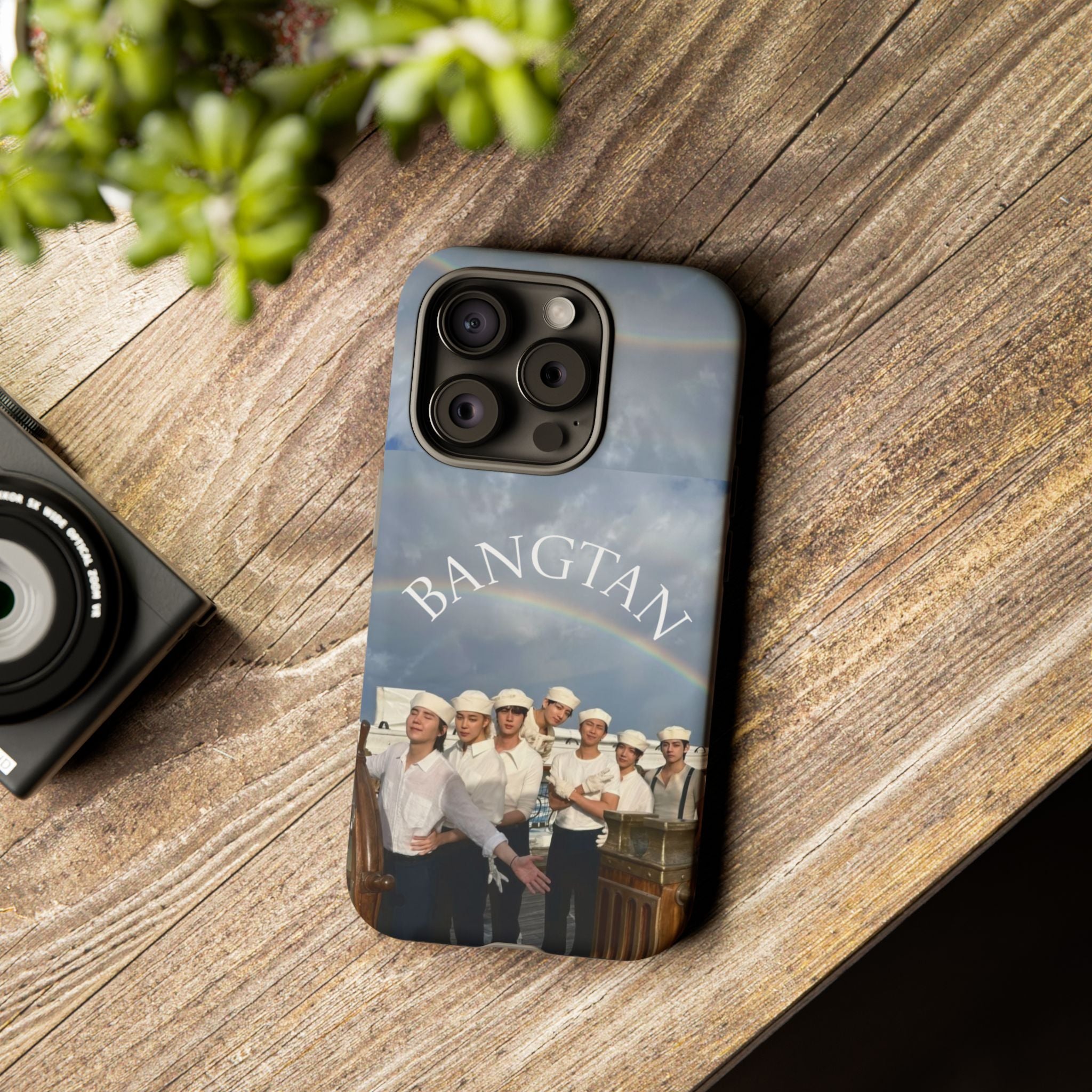 Cute Sailor BTS Swim phone case for iPhone and Samsung, featuring Bangtan Sailor Arirang design by Printify.