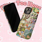 Cute cat portrait phone case for iPhone 17 by Printify featuring a stylish, cozy living room pet home design.