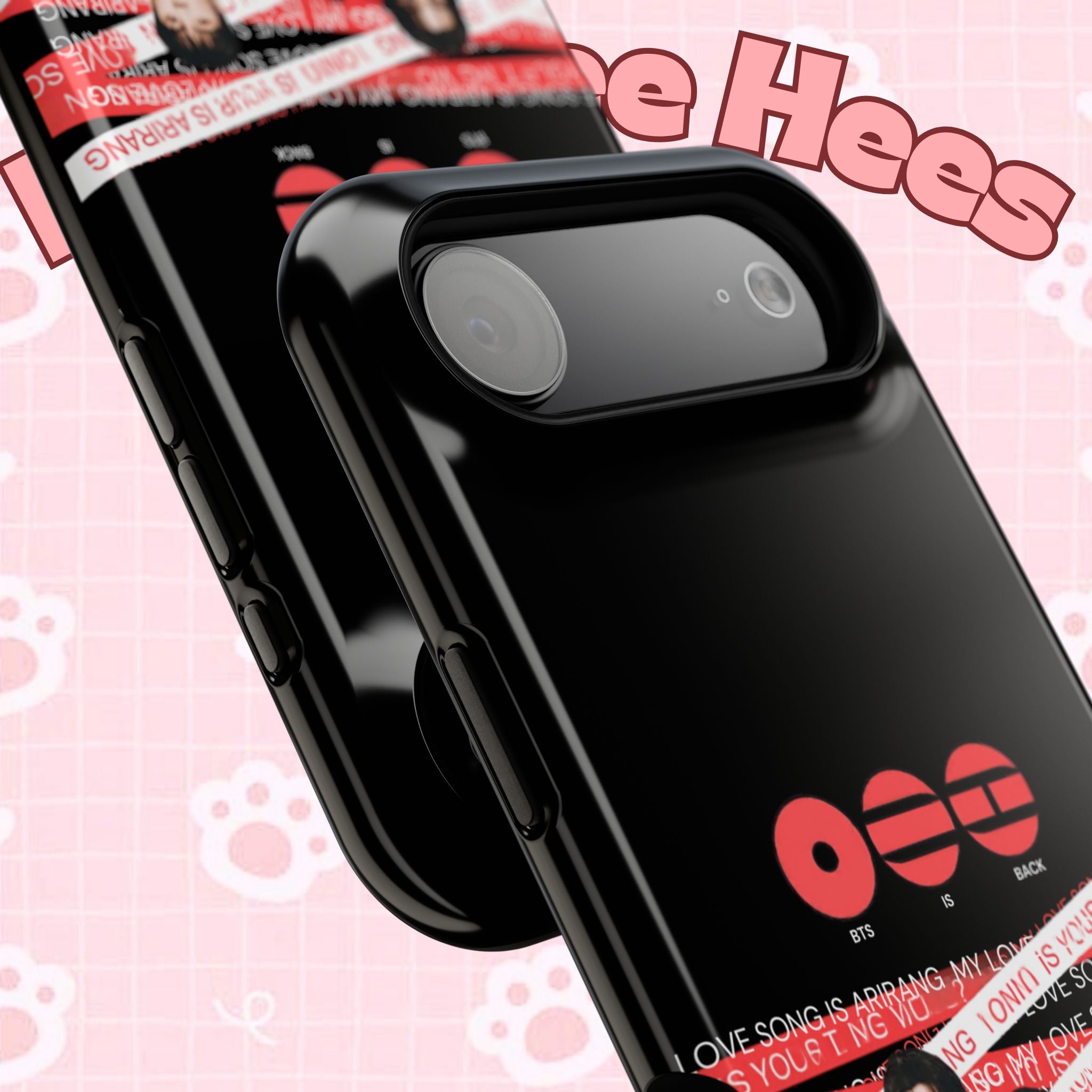 Printify BTS Bangtan phone case with concert fanmade design, impact-resistant K-Pop Boy Band BTS Arirang logo artwork