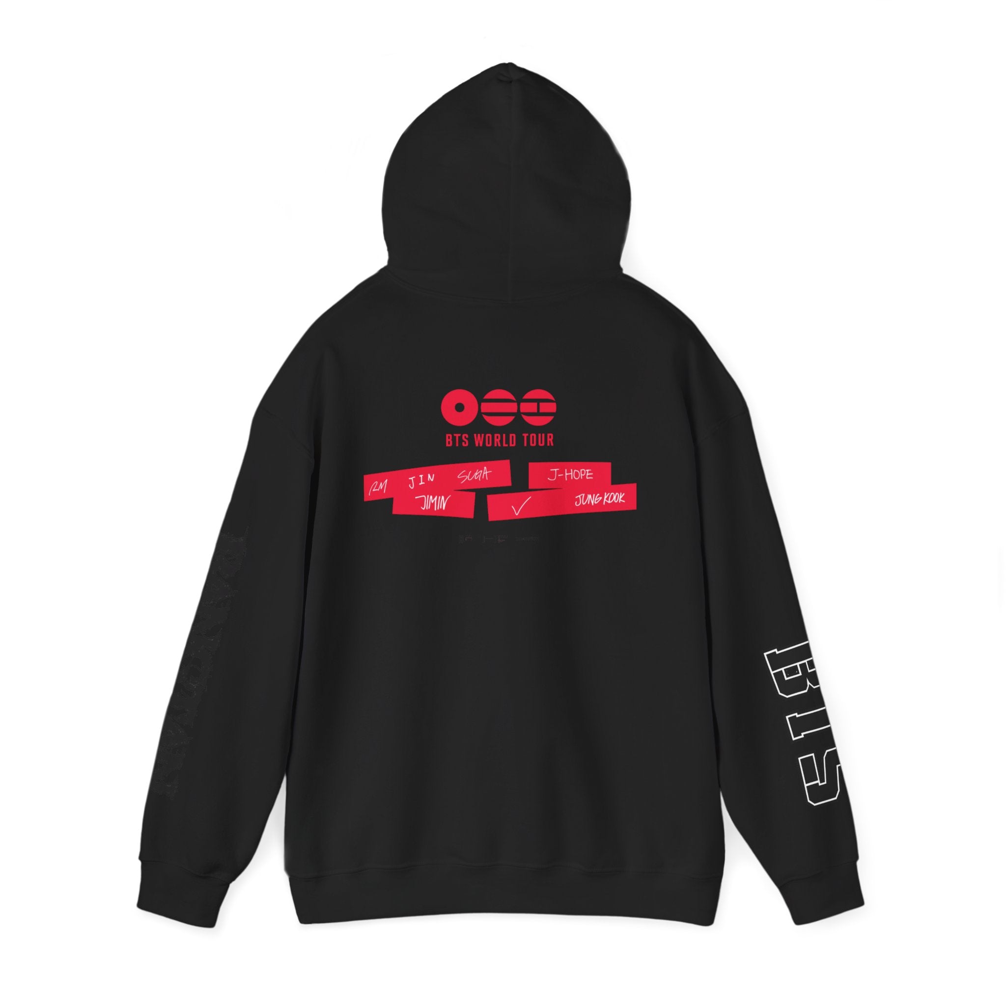 ARIRANG BTS World Tour hoodie with graphic print, Bangtan sleeve design, comfortable sweatshirt inspired by BTS tour merchandise.
