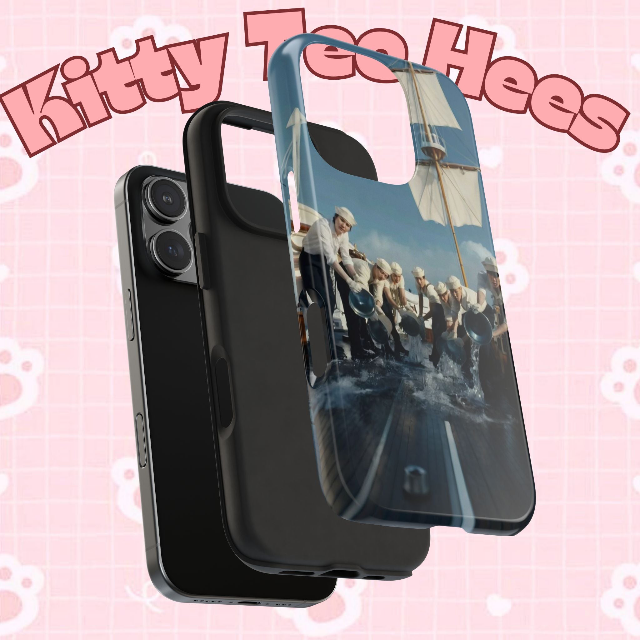 Cute Sailor BTS phone case featuring K-pop style artwork, perfect for BTS fans and concert enthusiasts.