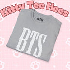 Printify BTS classic T-shirt featuring a simple outline graphic of Bangtan Boys, casual K-Pop band tee for fans.