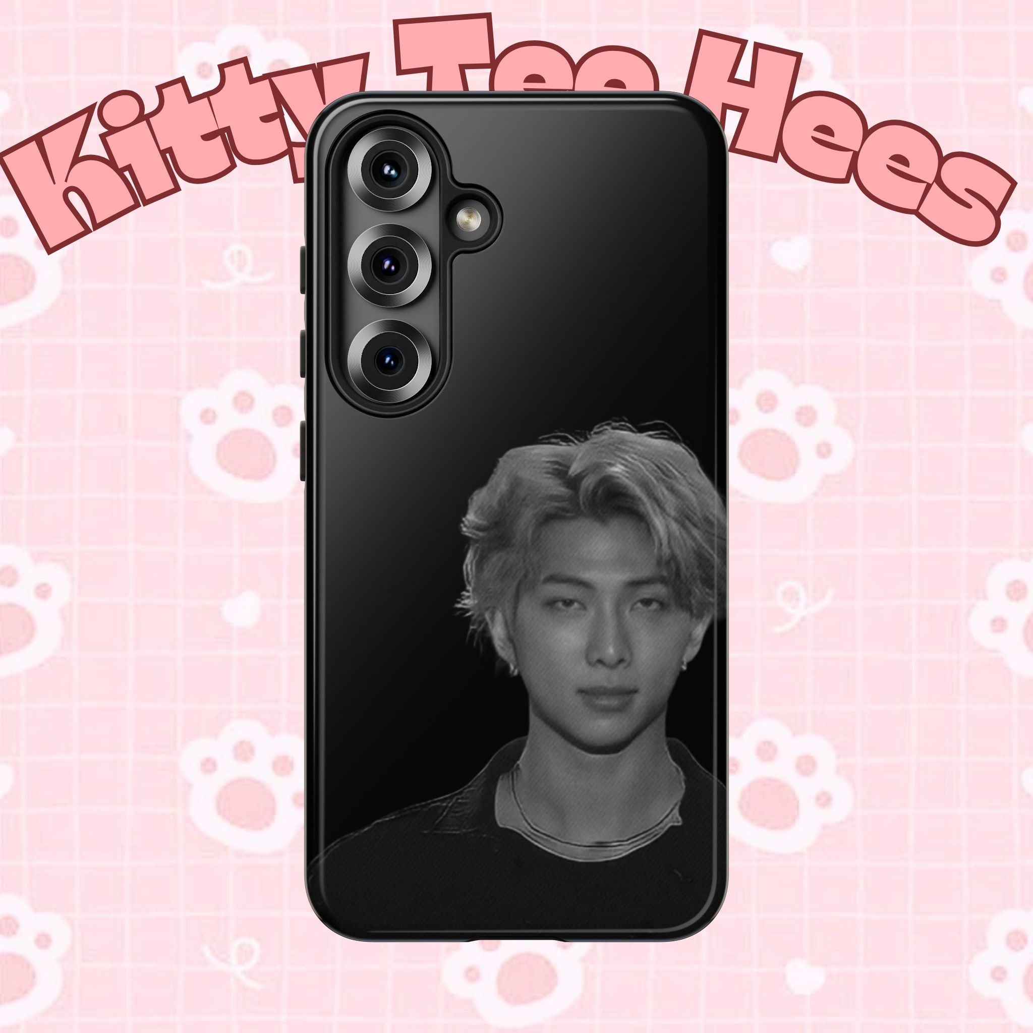 Namjoon BTS concert-themed iPhone case by Printify featuring a durable phone protector with vibrant design.