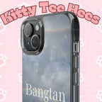 Clear impact-resistant Bangtan phone case featuring cute K-pop design, compatible with smartphones for stylish protection.