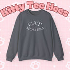 Cozy cat mom sweatshirt with cute animal print and feline parent design, perfect for pet lovers and cat owners.