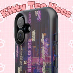 Neon Korean script BTS phone case for iPhone and Samsung, impact-resistant, featuring bold neon lettering and stylish design.