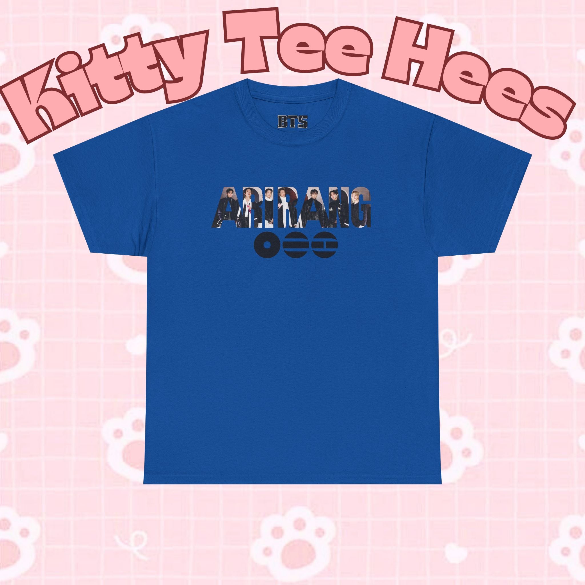 K-Pop inspired BTS concert T-shirt with graphic design, featuring Bangtan Boys logo, perfect for BTS world tour fans.