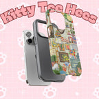 Cute cat portrait phone case for iPhone 17 featuring a cozy living room scene, stylish pet-themed design by Printify.