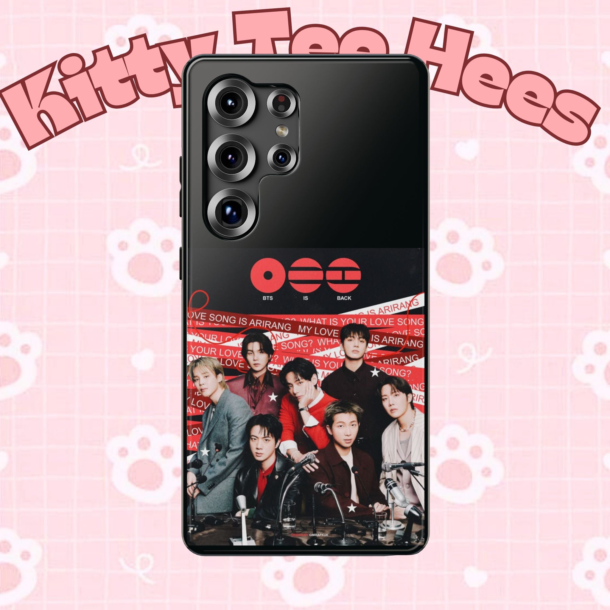 K-Pop BTS Arirang phone case by Printify featuring Bangtan concert photo, impact-resistant design for smartphones.