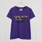 BTS ARIRANG graphic T-shirt featuring Bangtan Boys logo and member names in colorful print, casual cotton tee by Printify.