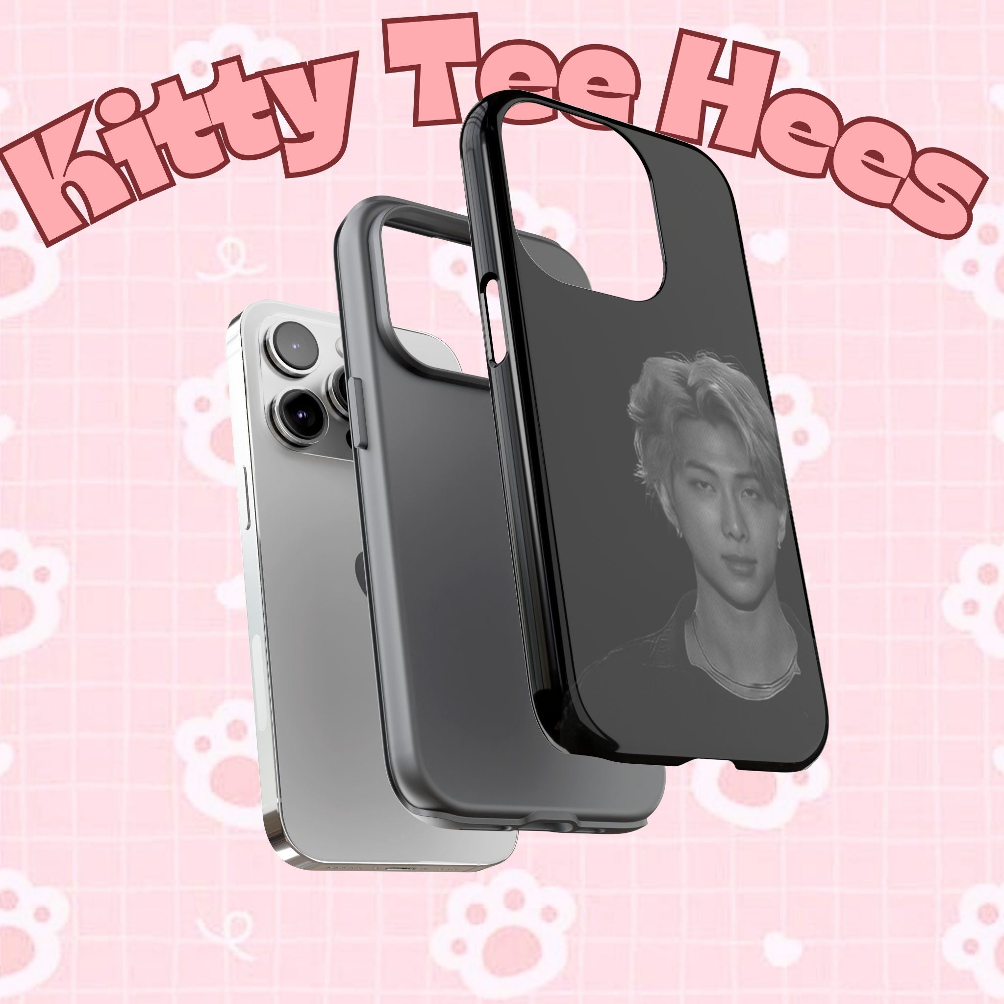 Namjoon BTS concert iPhone case with a durable 'Tough Cases' design, featuring vibrant artwork for phone protection.