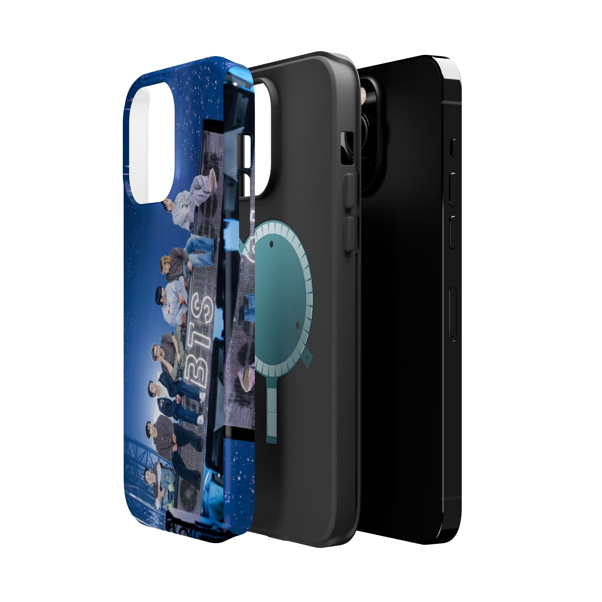 Printify BTS Bangtan World Tour Arirang impact-resistant phone case for iPhone 17 and Samsung Galaxy S26 Ultra, featuring colorful tour artwork.