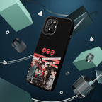 Impact-resistant phone case featuring BTS Bangtan Boys fanmade concert merch design with K-pop band photo.