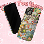 Printify's cute cat framed phone case featuring a cozy living room pet portrait design for iPhone 17, stylish and protective.