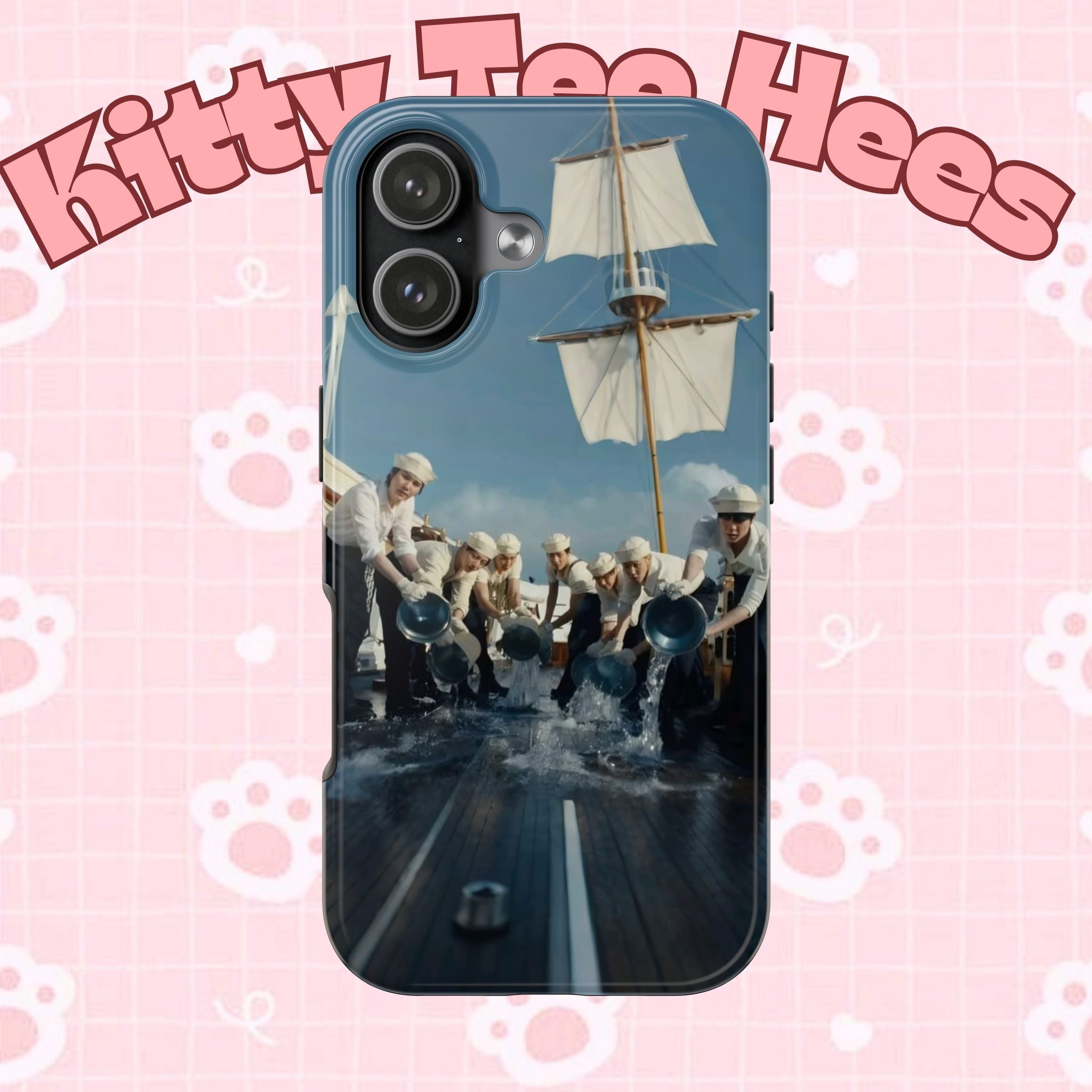 Cute Sailor BTS phone case featuring K-pop inspired design with BTS Arirang and concert-themed artwork for fans.