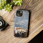 Cute Sailor BTS Swim phone case for iPhone and Samsung, featuring Bangtan Sailor Arirang design on a Printify smartphone case.