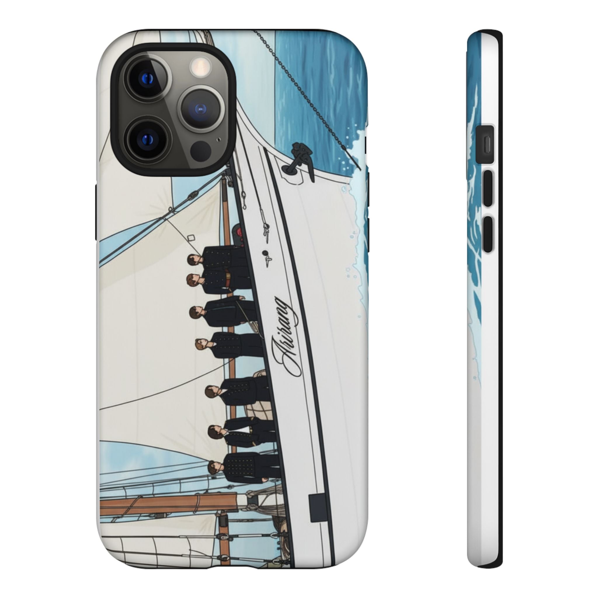BTS Arirang swim themed phone case for iPhone 17 and Samsung, tough Bangtan concert case with vibrant design by Printify