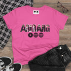 BTS ARIRANG graphic T-shirt featuring the BTS logo and member names, casual cotton tee with colorful design.