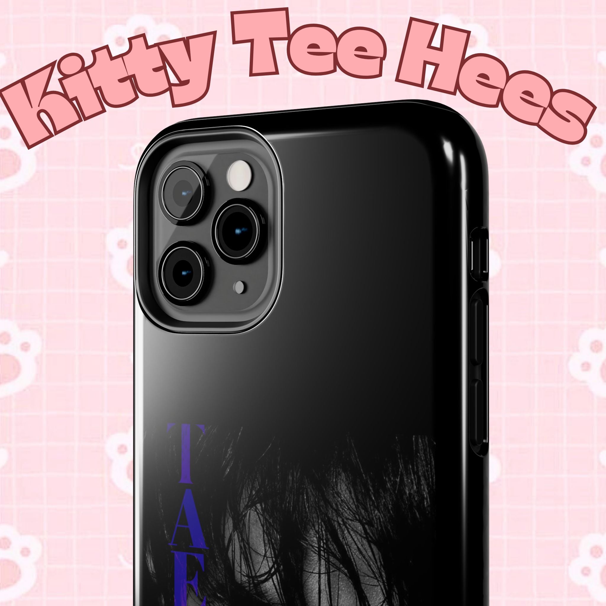 Dark BTS Taehyung (V) phone case with Bangtan design for iPhone and Samsung, featuring Kim Taehyung from BTS.