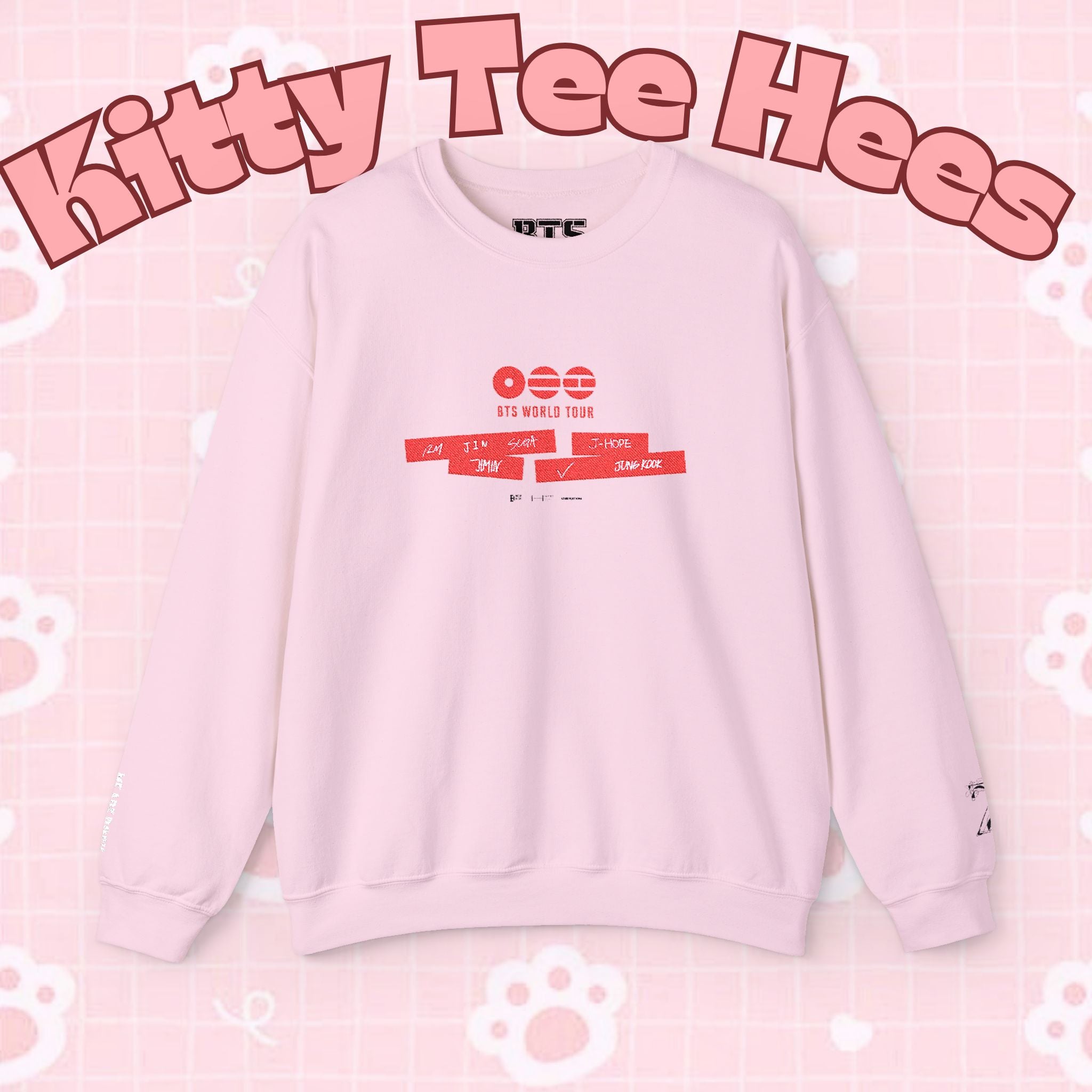 BTS ARIRANG 2026 Comeback sweatshirt by Printify featuring a stylish concert tour design on a comfortable sweatshirt