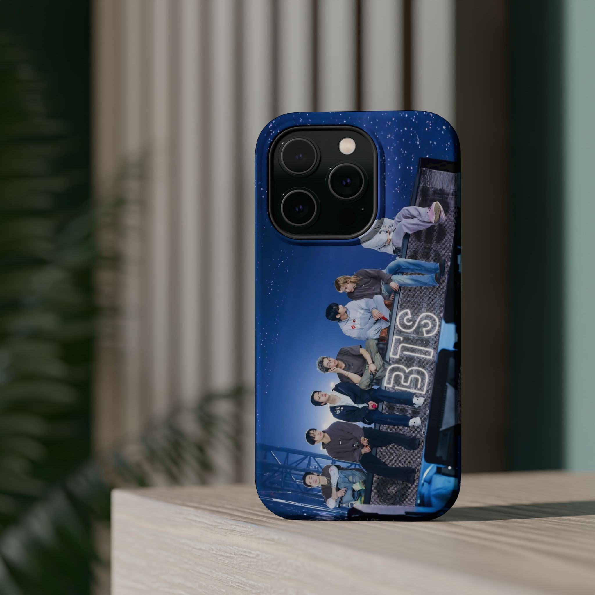 Impact-resistant BTS Bangtan World Tour Arirang phone case for iPhone 17 and Samsung Galaxy Ultra, featuring colorful tour artwork.