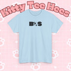 Black BTS logo T-shirt by Printify featuring a minimal Bangtan emblem, casual K-pop band shirt with simple design.