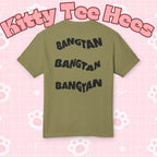 Bangtan Arirang Cool Flame Logo T-Shirt by Printify featuring a back print design and vibrant flame logo on a casual tee