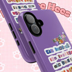 Printify BTS member names phone case featuring Jungkook, Jimin, and RM for iPhone 17, with a durable tough case design.