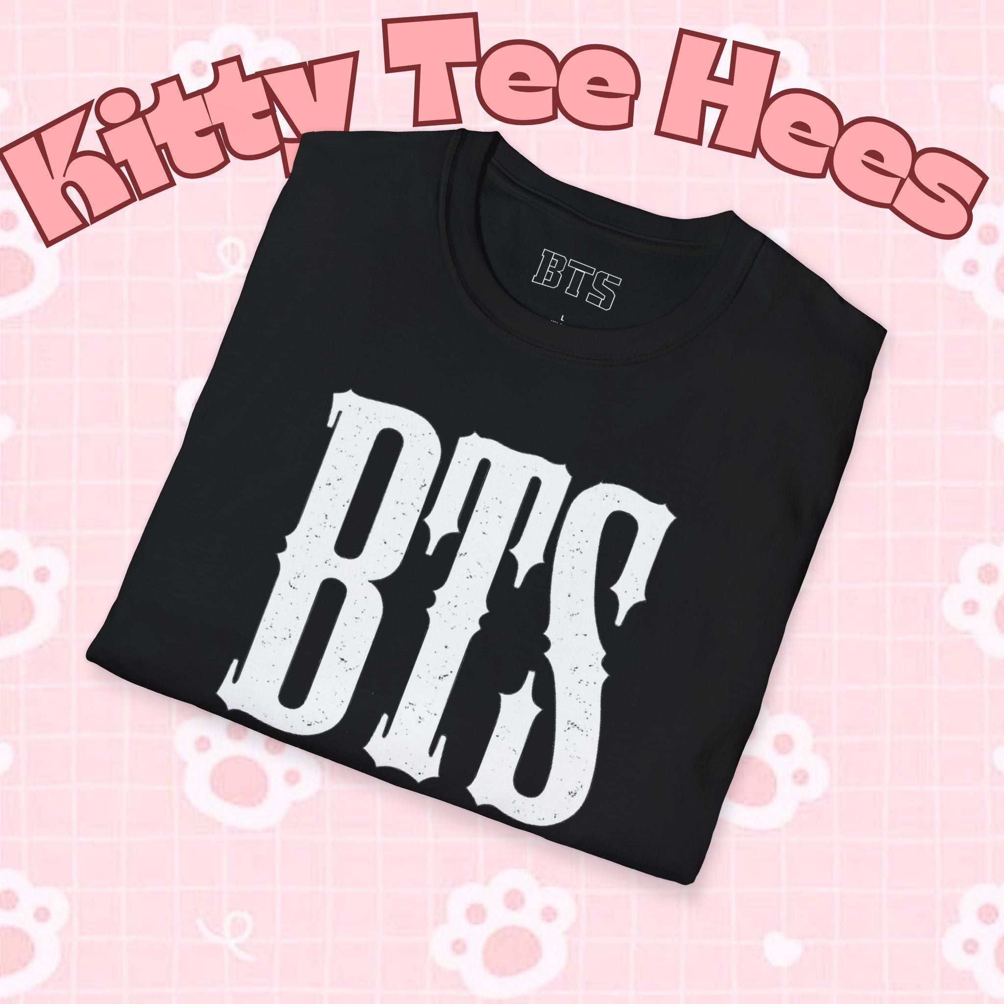 Printify BTS classic T-shirt featuring a simple outline design of Bangtan Boys, perfect for K-pop fans and casual wear.