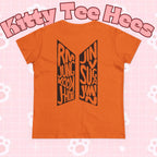 BTS ARIRANG graphic T-shirt featuring BTS logo and member names, casual printed tee in vibrant colors.