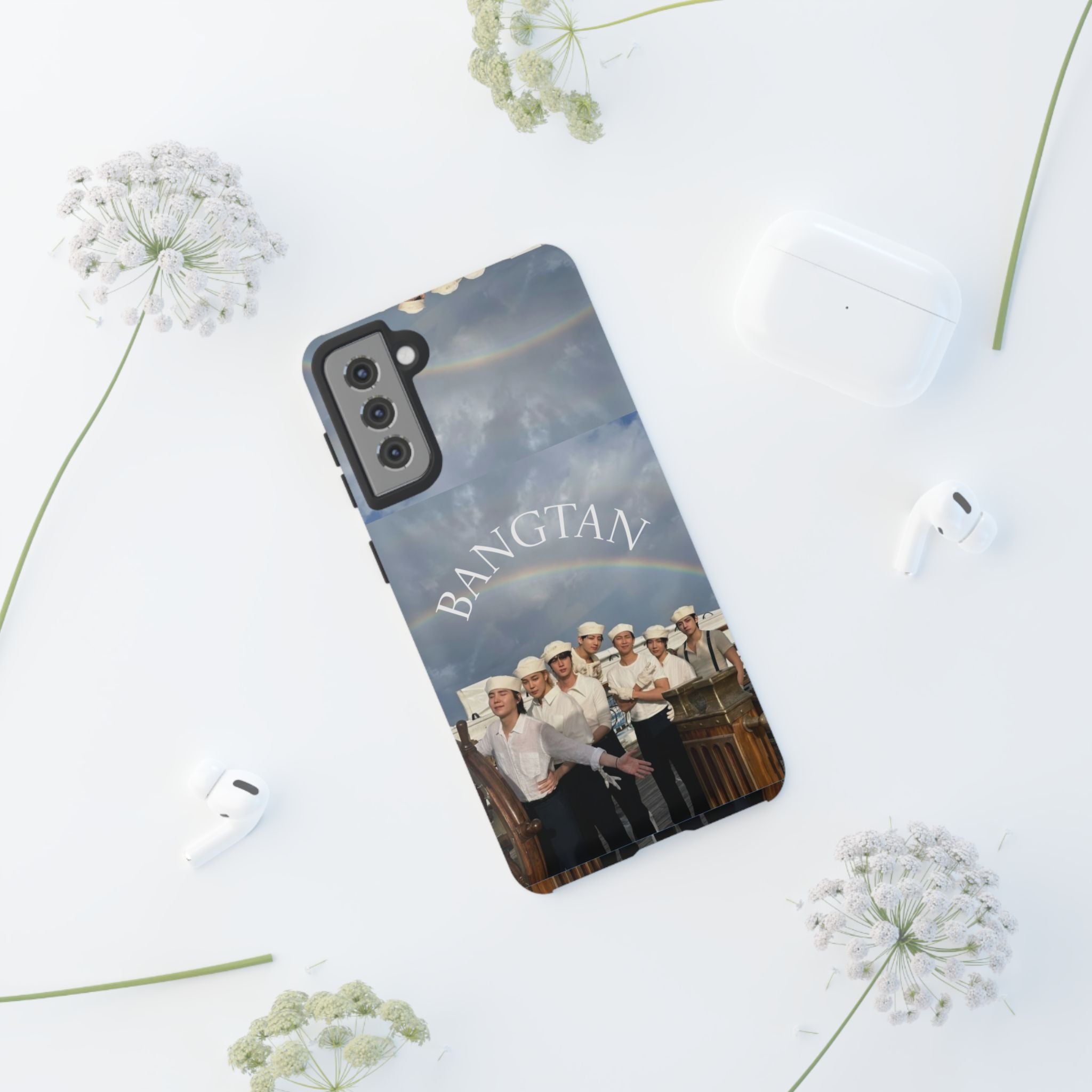Cute BTS Sailor iPhone and Samsung phone case featuring Sailor Arirang design, perfect for fans of Swim BTS and Bangtan.