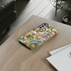 Cute cat portrait on a stylish framed phone case for iPhone 17, perfect for cozy living room pet lovers.