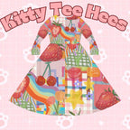 Printify strawberry picnic floral long sleeve dress with all-over print, perfect for casual spring and summer garden outings.