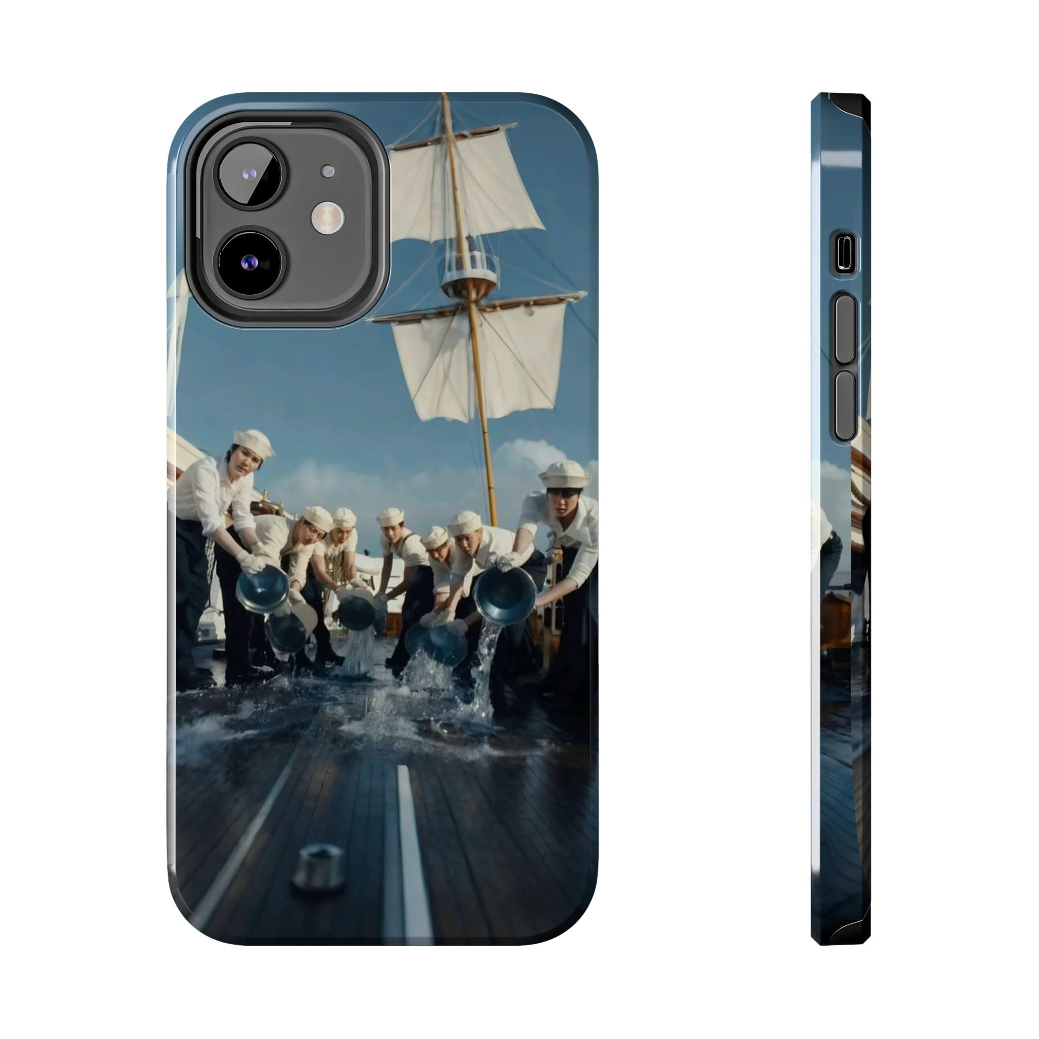 Cute Sailor BTS phone case with K-pop design featuring BTS Arirang characters, ideal for fans of BTS and K-pop concerts.