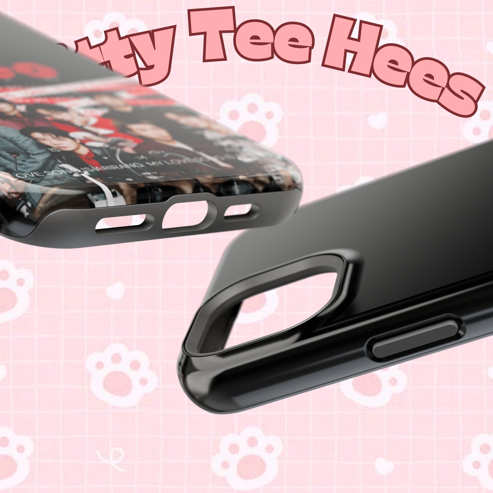 Cool BTS Bangtan phone case featuring fanmade K-Pop concert design, impact-resistant protection, and vibrant band photo artwork.