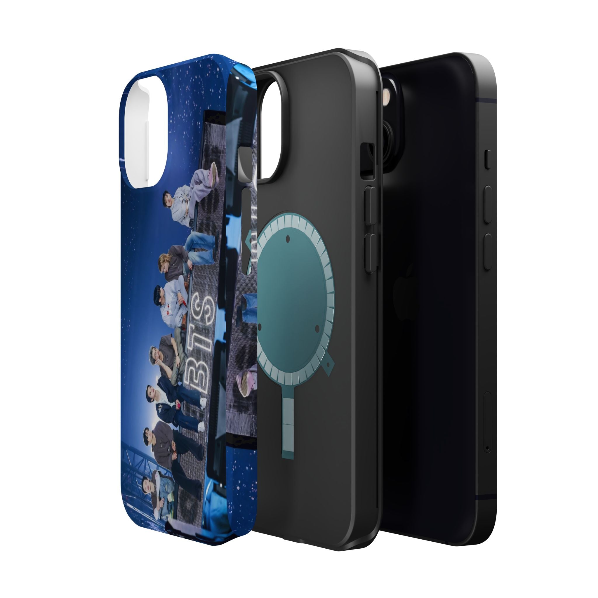 Impact-resistant BTS Bangtan World Tour Arirang phone case for iPhone 17 and Samsung Galaxy 26 Ultra, featuring tour artwork.